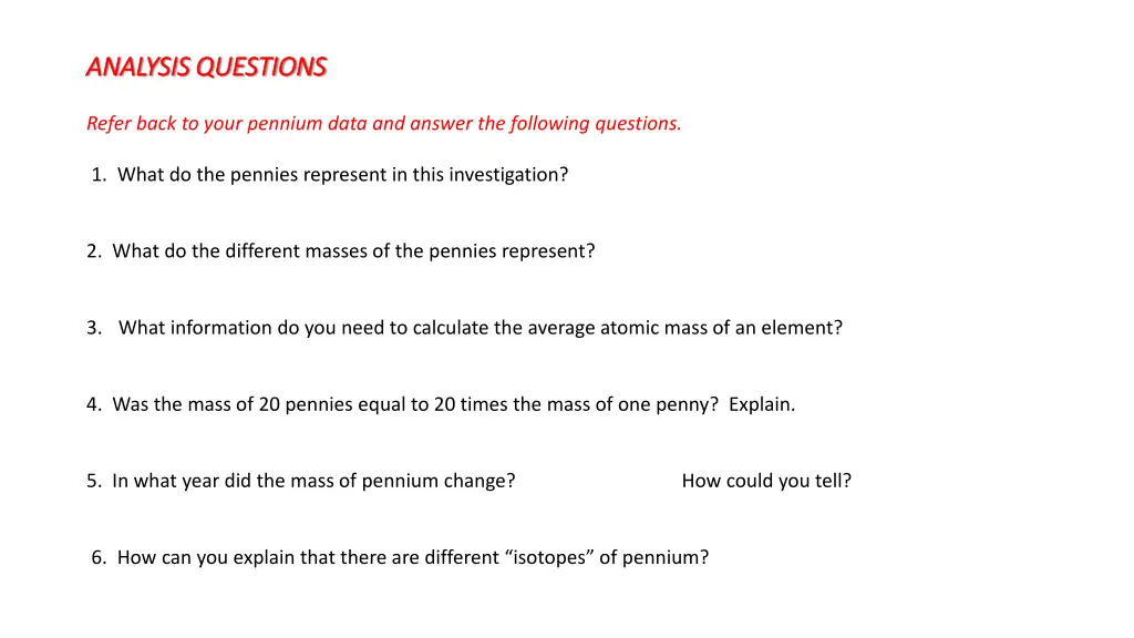 analysis questions analysis questions