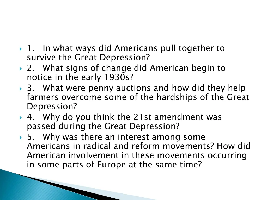 1 survive the great depression 2 notice
