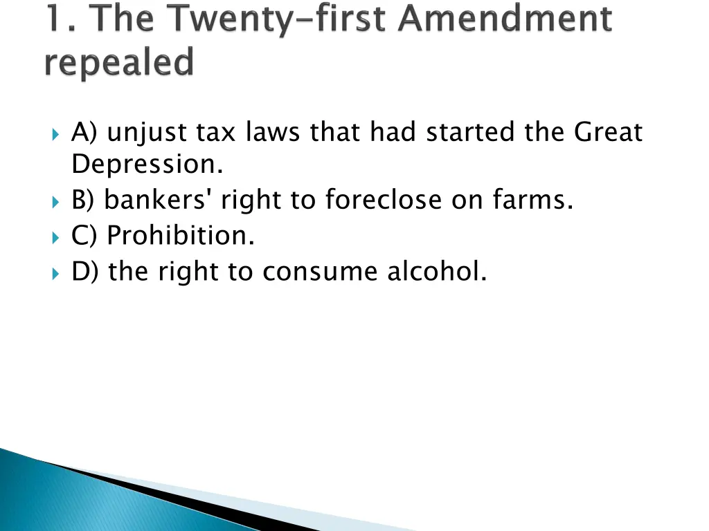 a unjust tax laws that had started the great