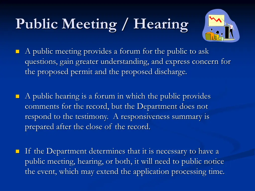 public meeting hearing