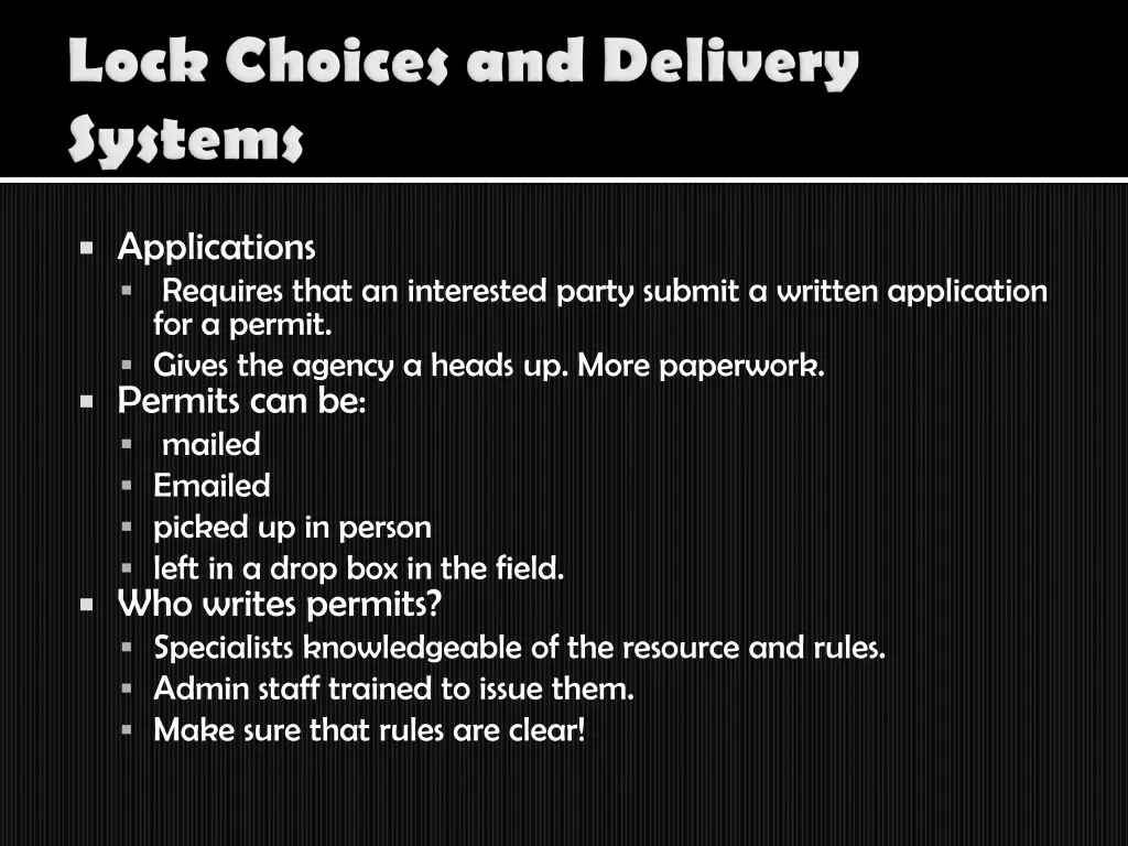 applications requires that an interested party