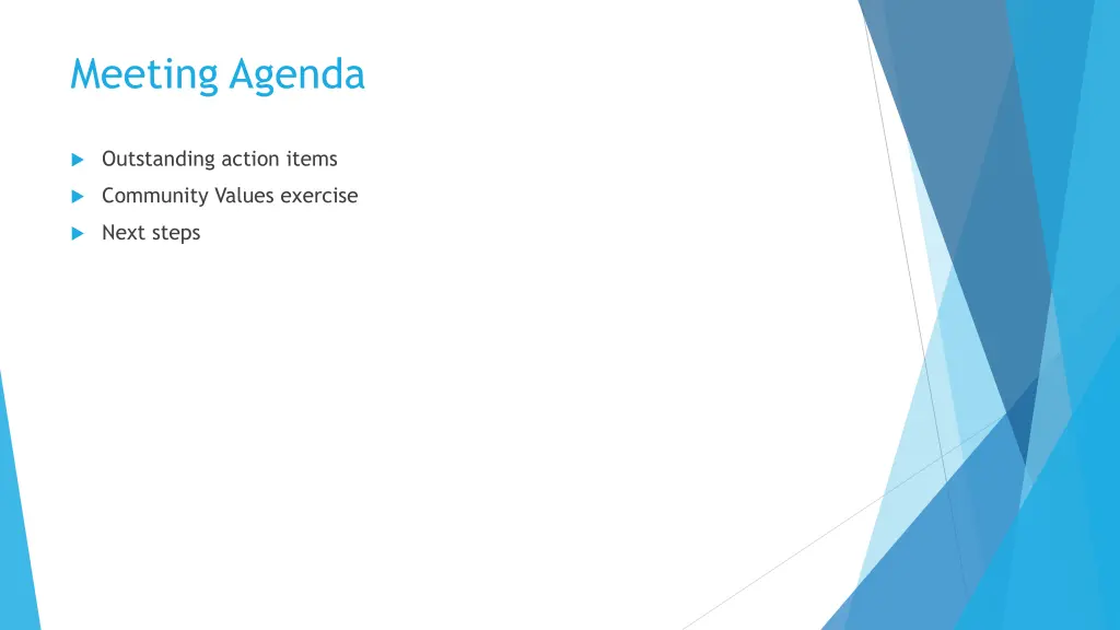 meeting agenda
