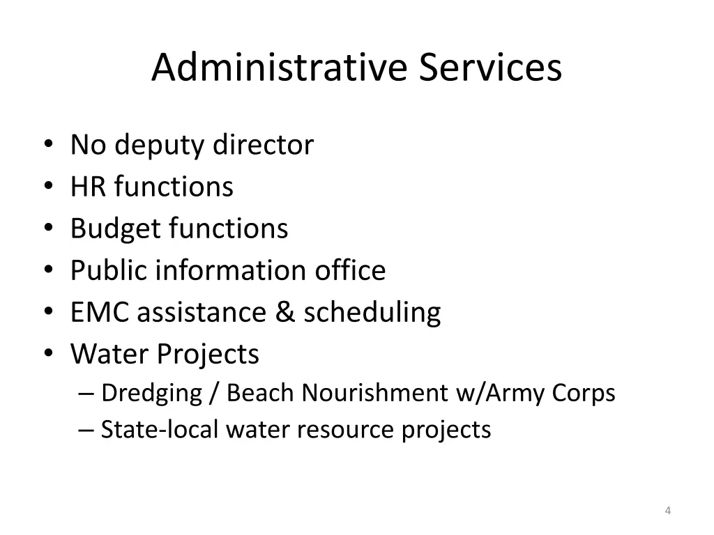 administrative services