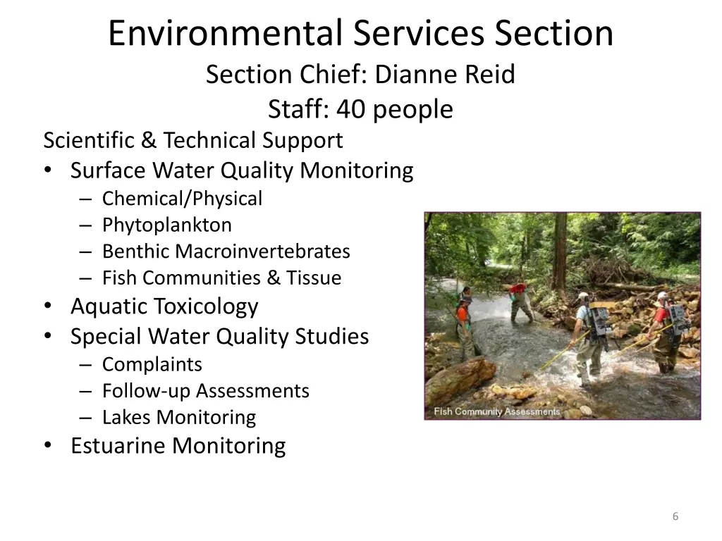 environmental services section section chief