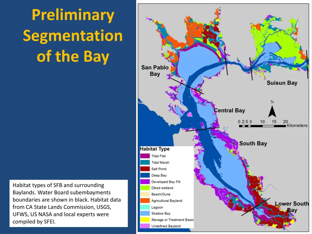 preliminary segmentation of the bay