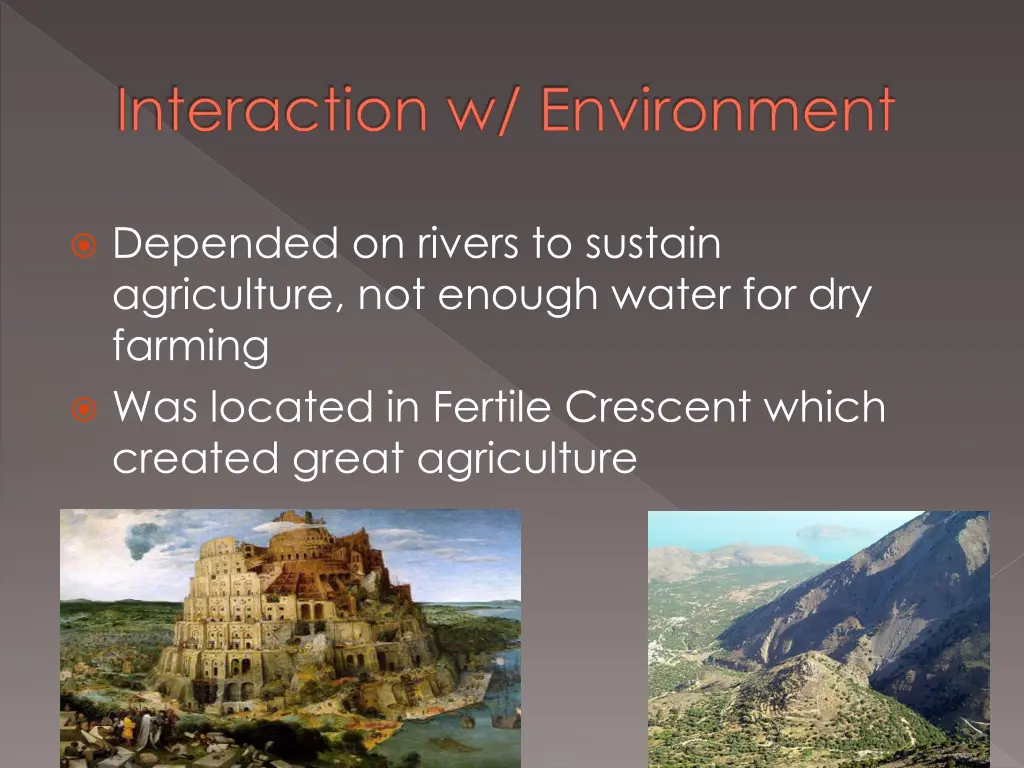 interaction w environment