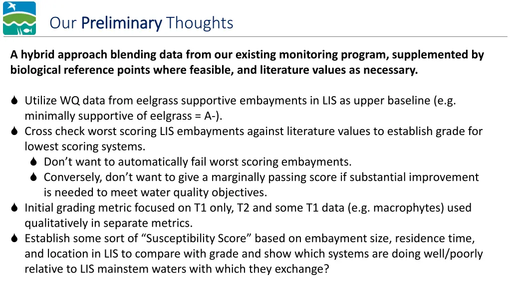our preliminary preliminary thoughts