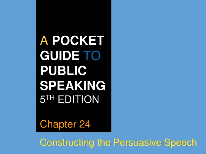 a pocket guide to public speaking 5 th edition