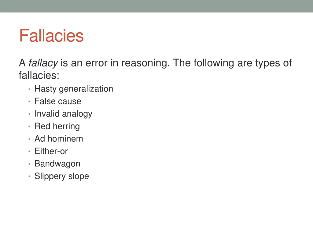 fallacies