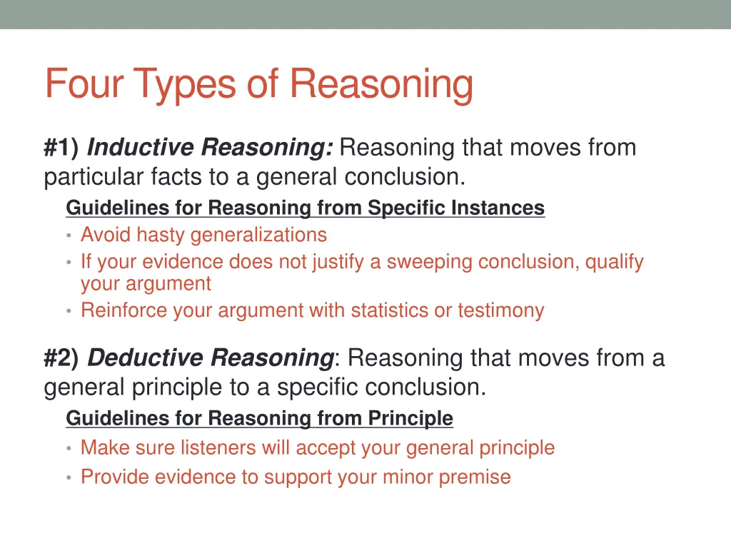 four types of reasoning