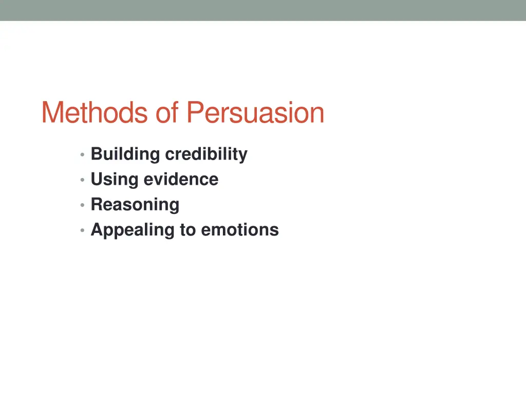 methods of persuasion