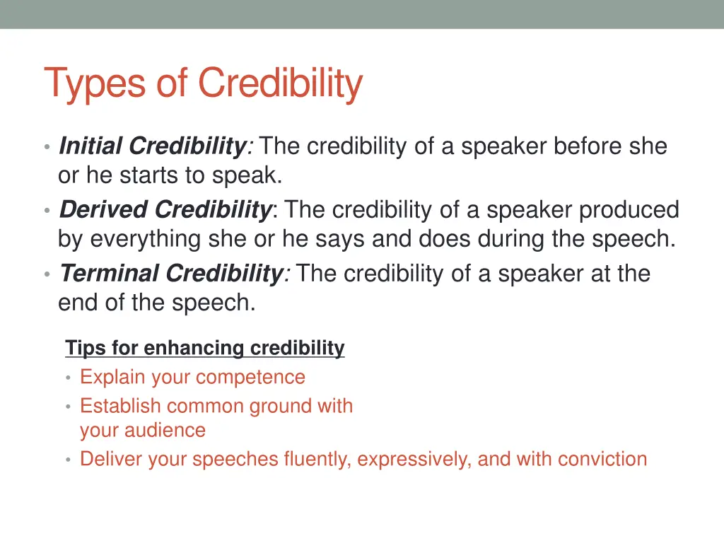 types of credibility