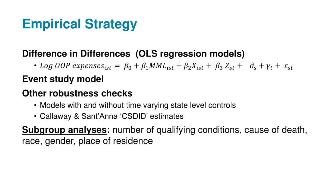 empirical strategy