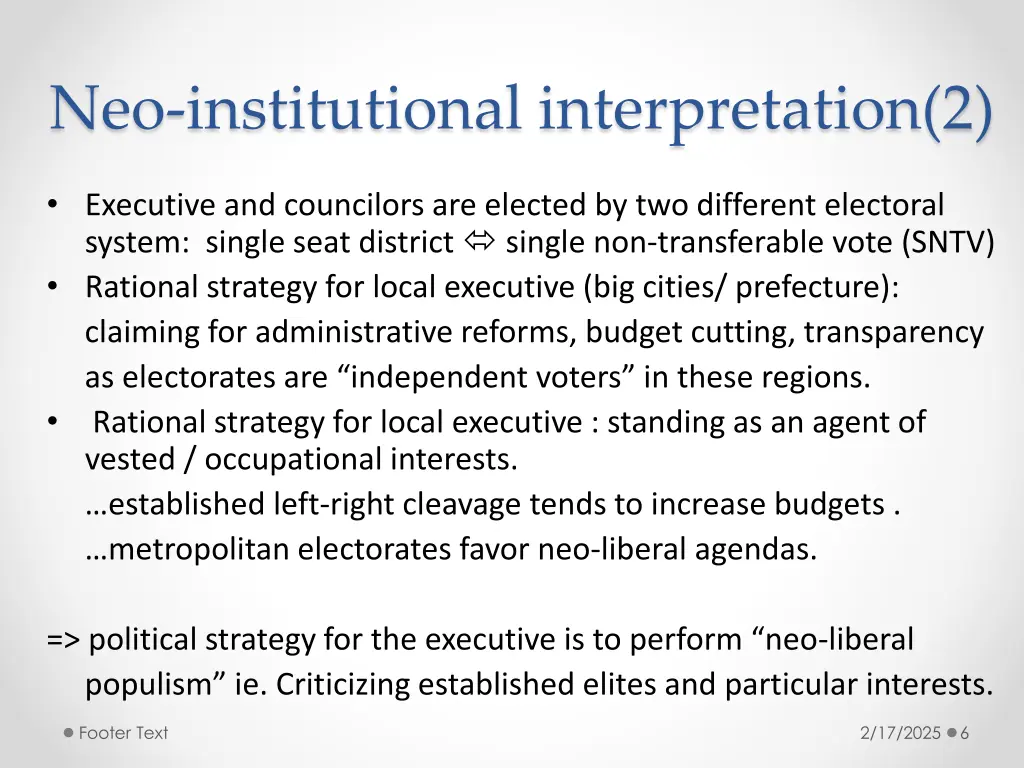 neo institutional interpretation 2