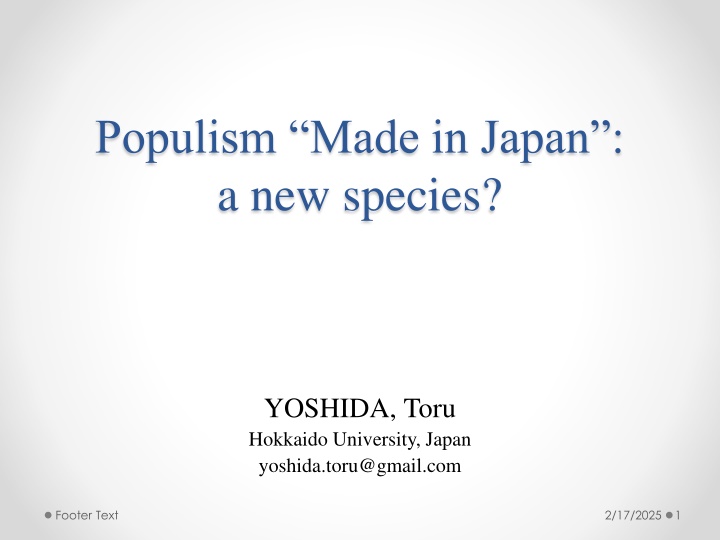 populism made in japan a new species