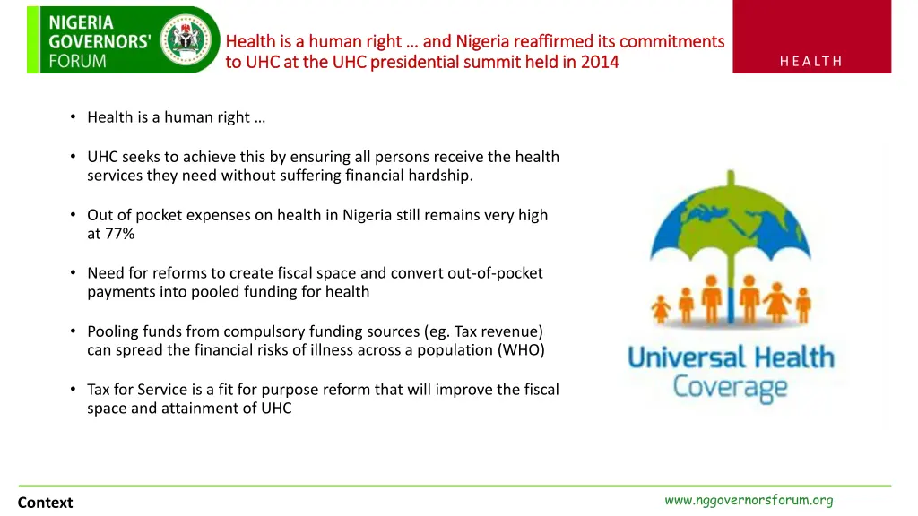 health is a human right and nigeria reaffirmed