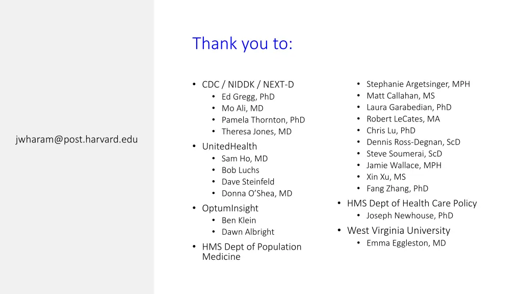 thank you to