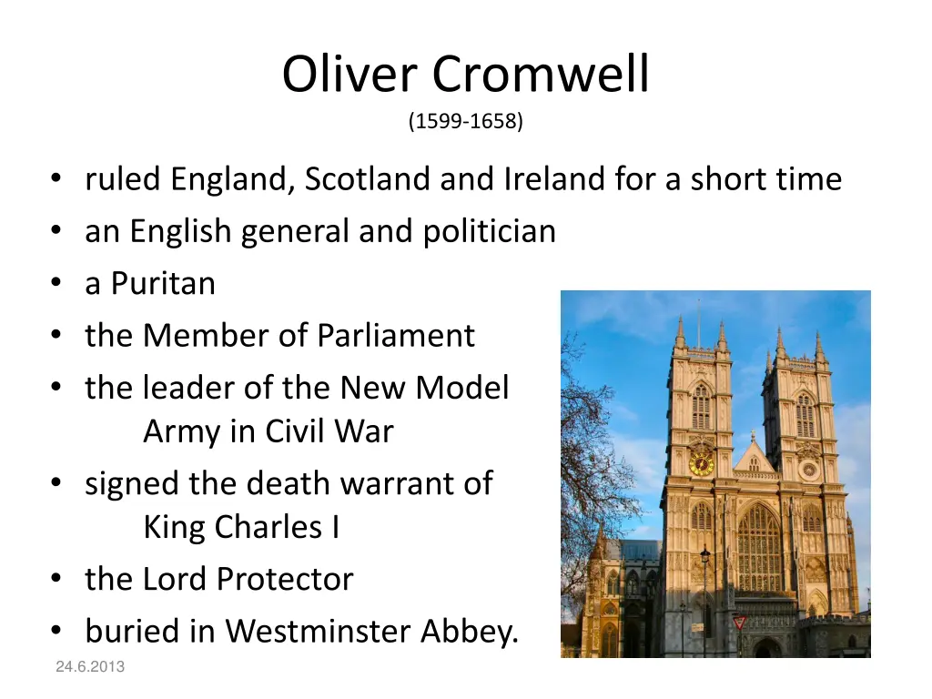 oliver cromwell 1599 1658