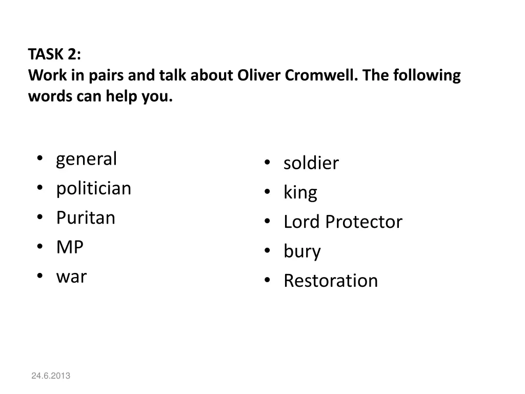 task 2 work in pairs and talk about oliver