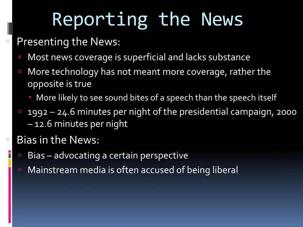 reporting the news presenting the news most news