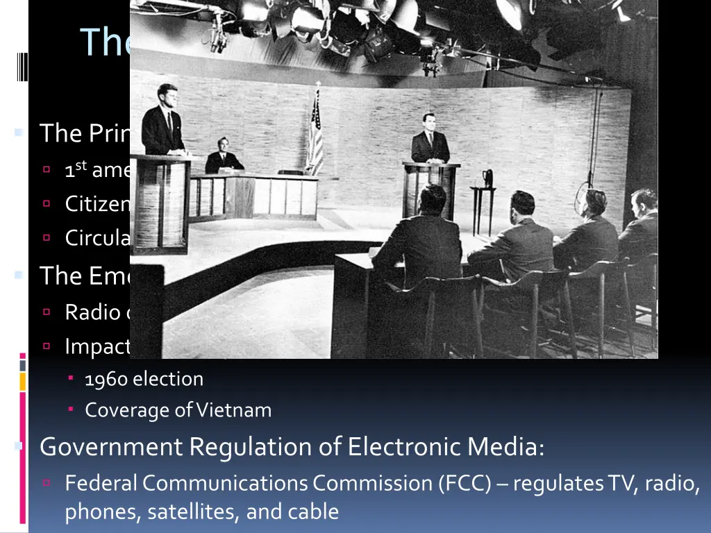 the development of media politics cont the print