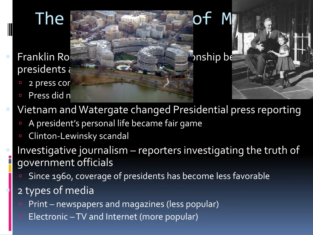 the development of media politics franklin