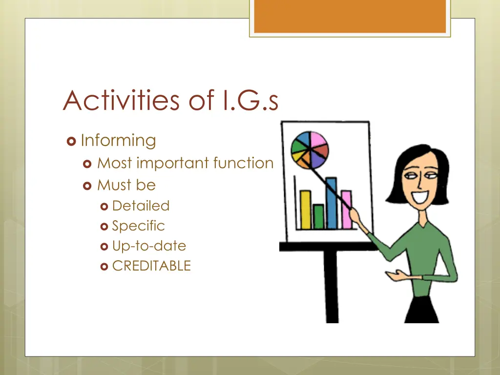 activities of i g s 1