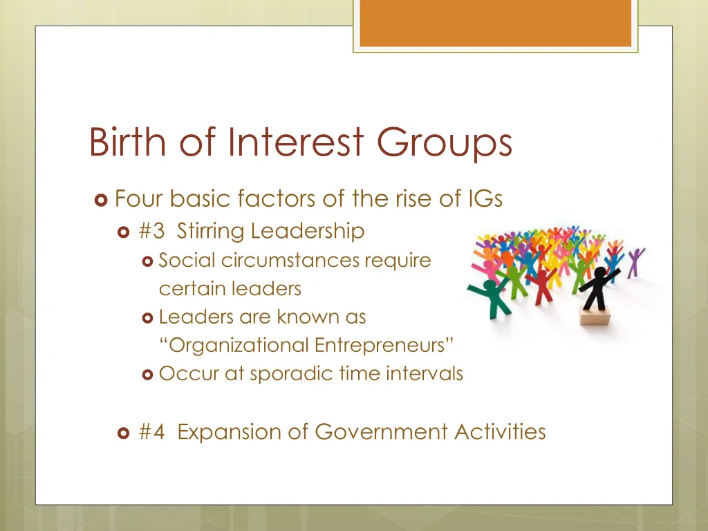 birth of interest groups 2