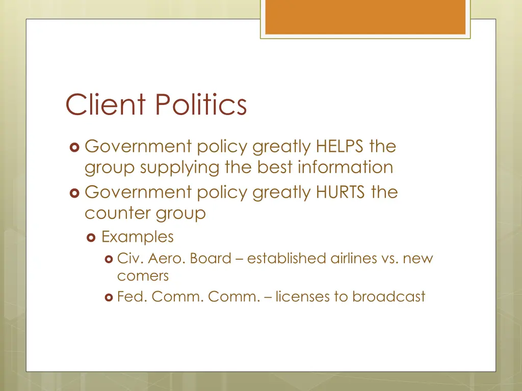 client politics