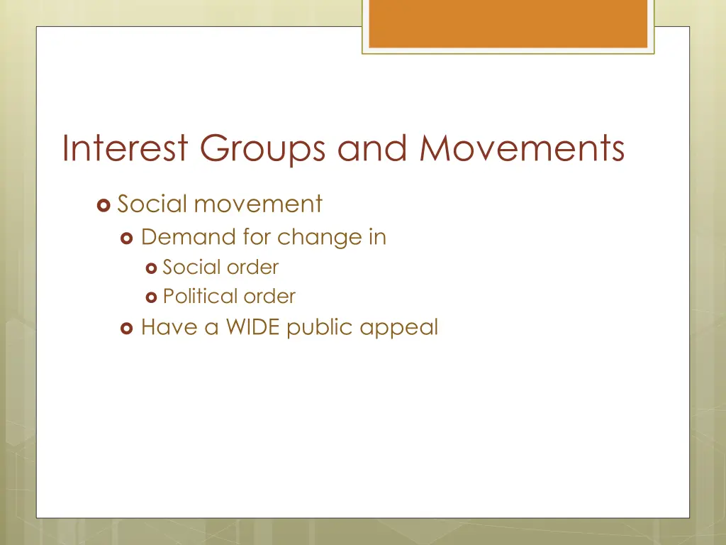 interest groups and movements