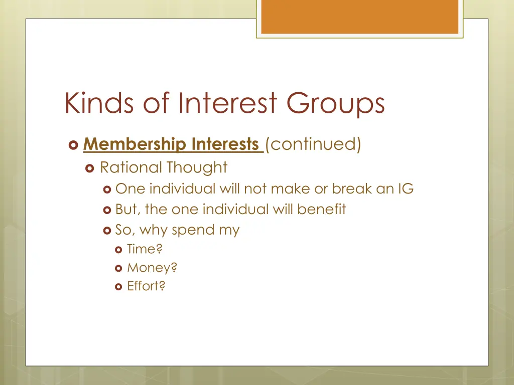 kinds of interest groups 2