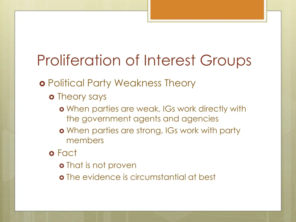 proliferation of interest groups 2