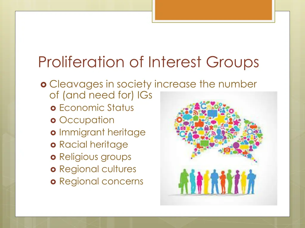 proliferation of interest groups