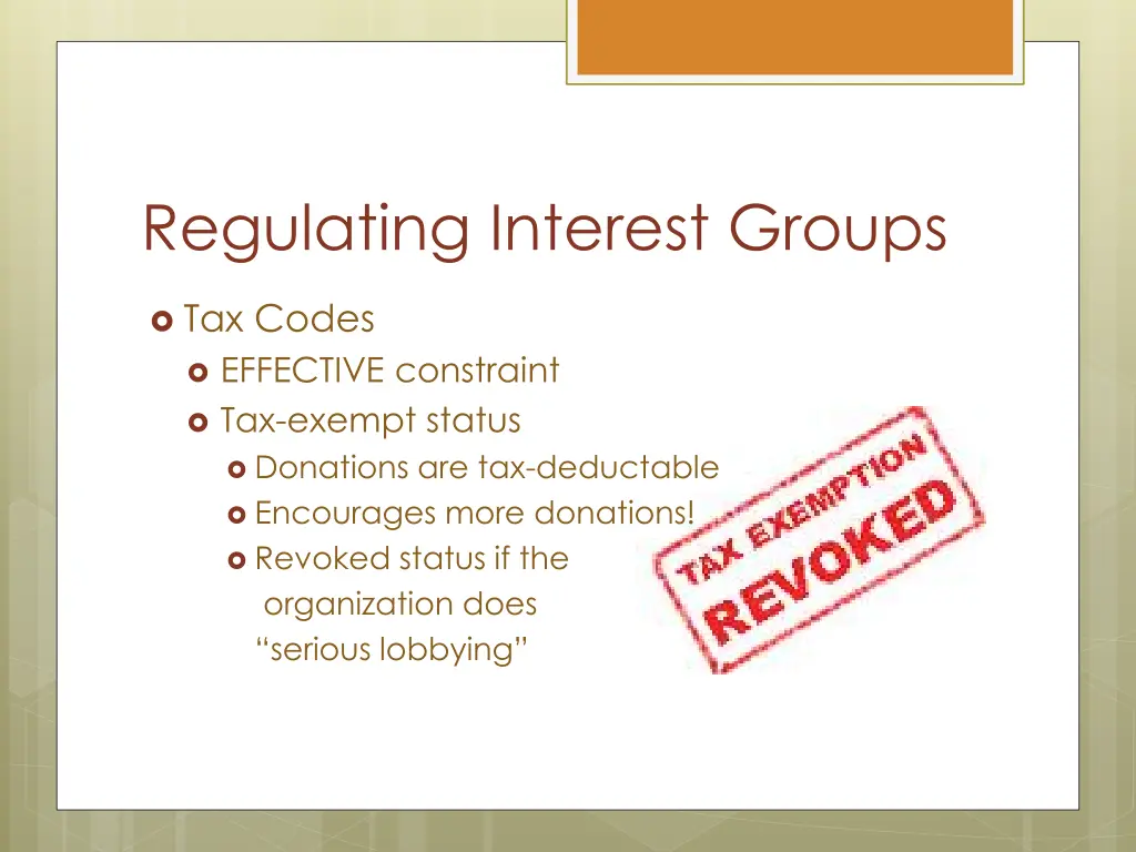 regulating interest groups 2