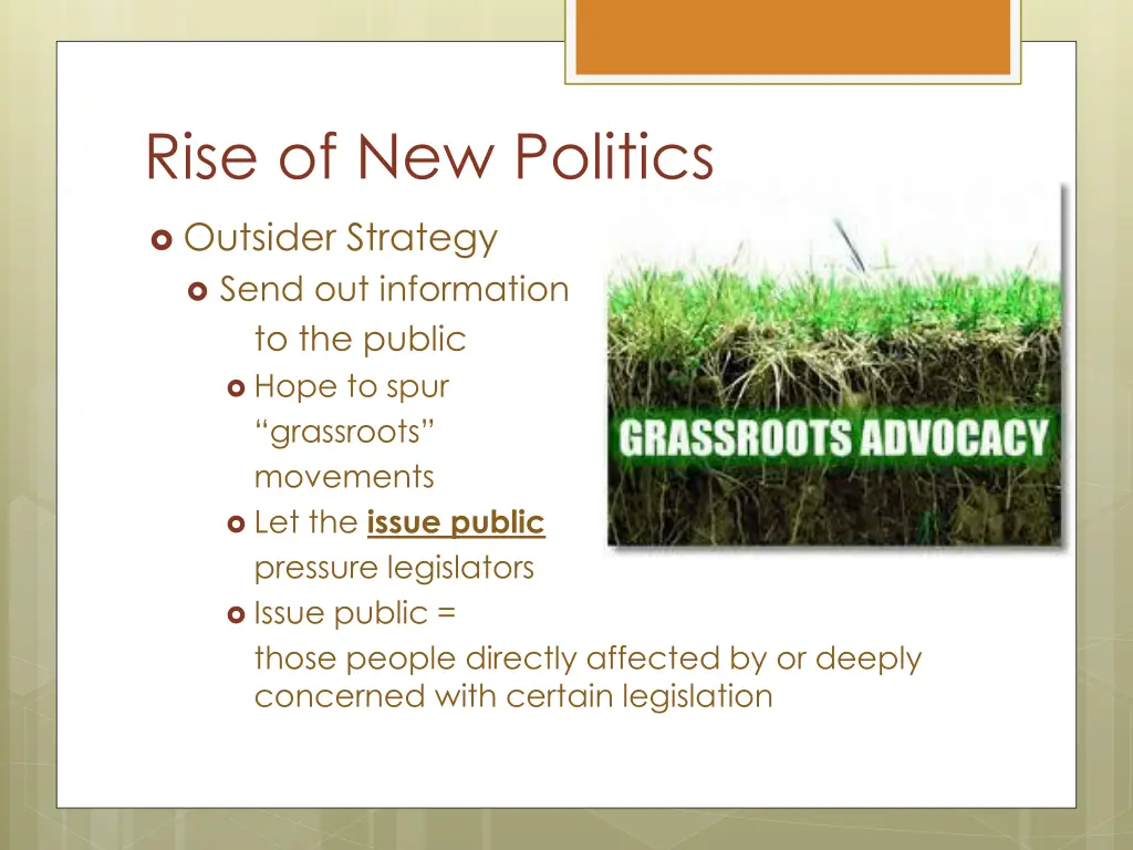 rise of new politics 2