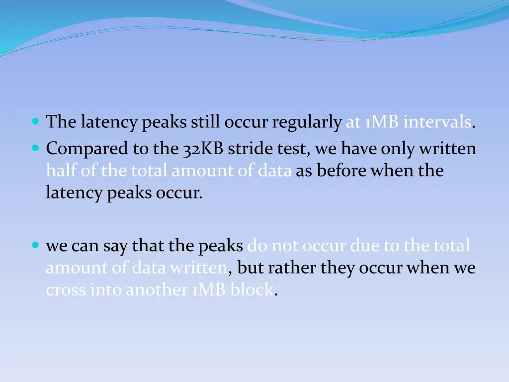the latency peaks still occur regularly