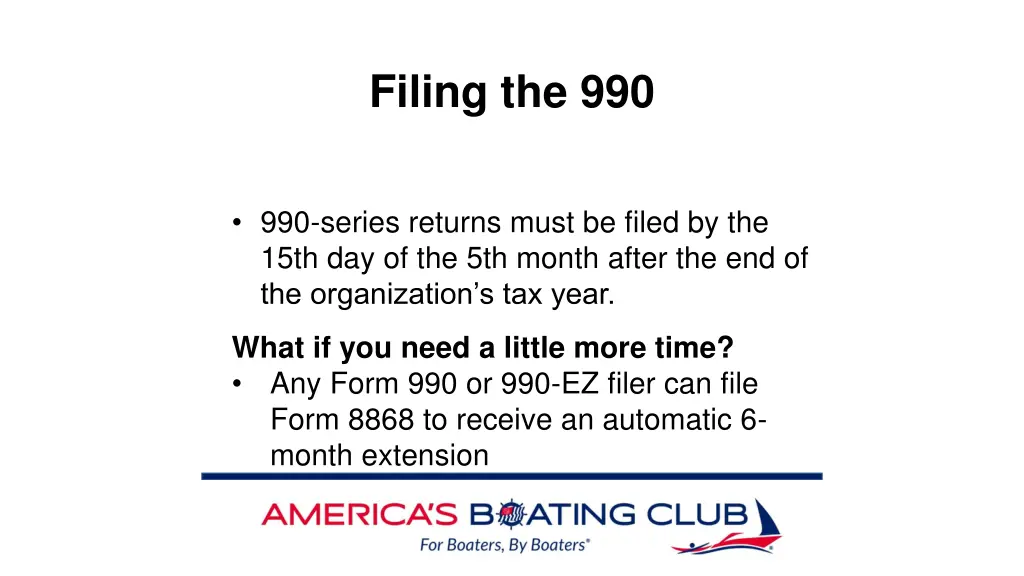 filing the 990