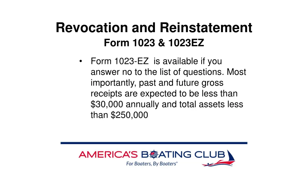 revocation and reinstatement form 1023 1023ez 1
