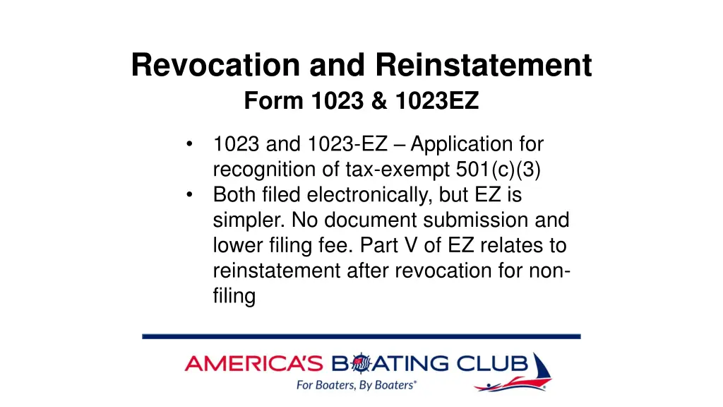 revocation and reinstatement form 1023 1023ez