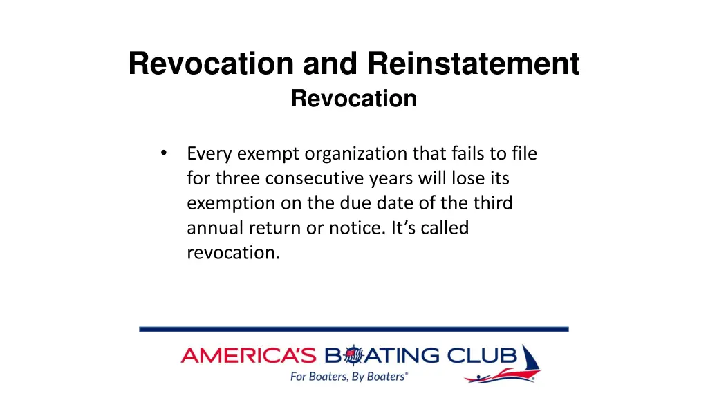revocation and reinstatement revocation
