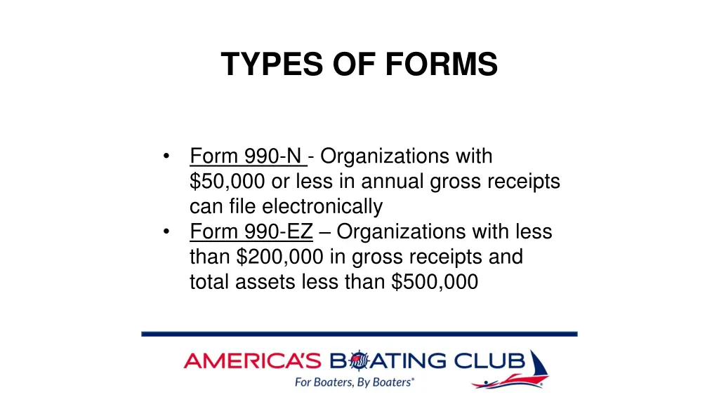 types of forms