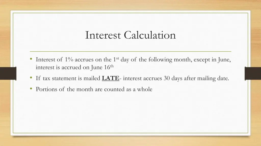 interest calculation