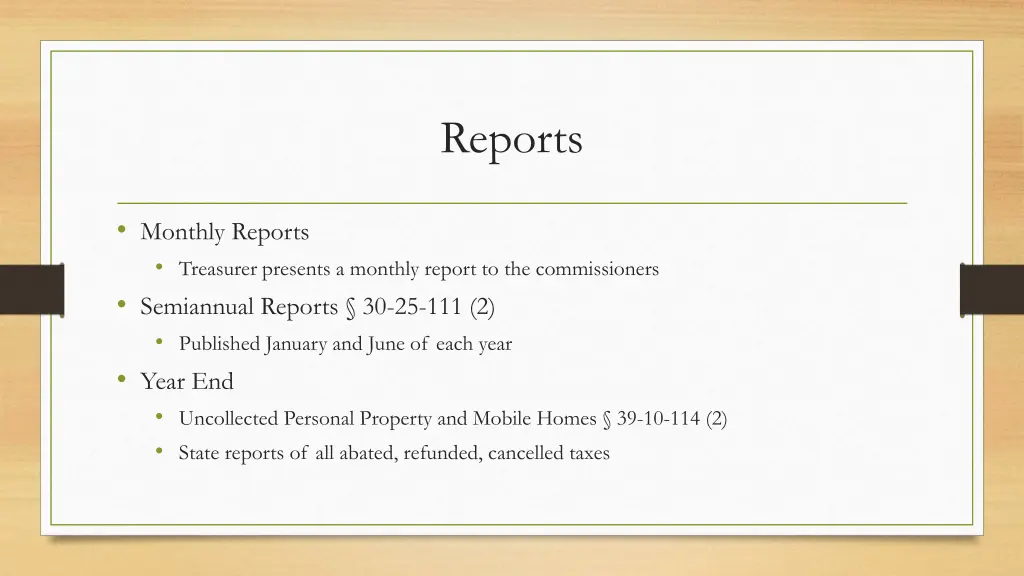 reports