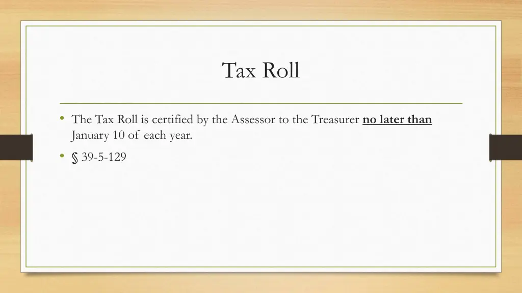 tax roll