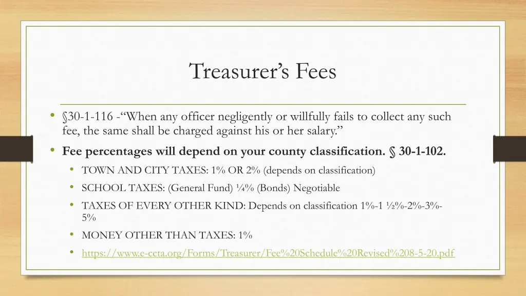 treasurer s fees