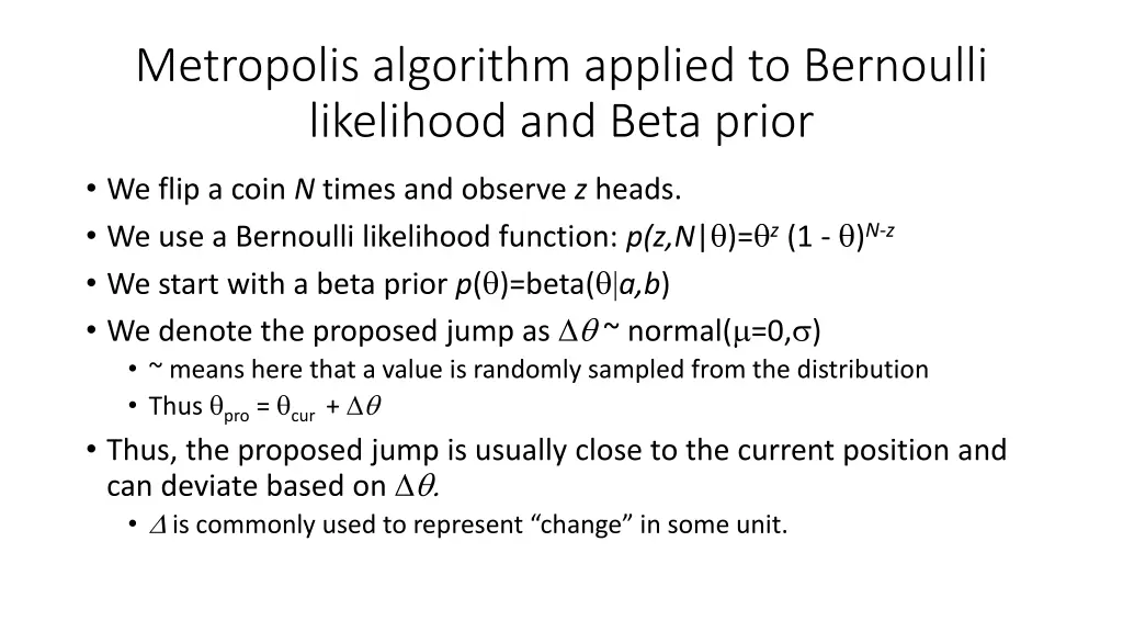metropolis algorithm applied to bernoulli 2