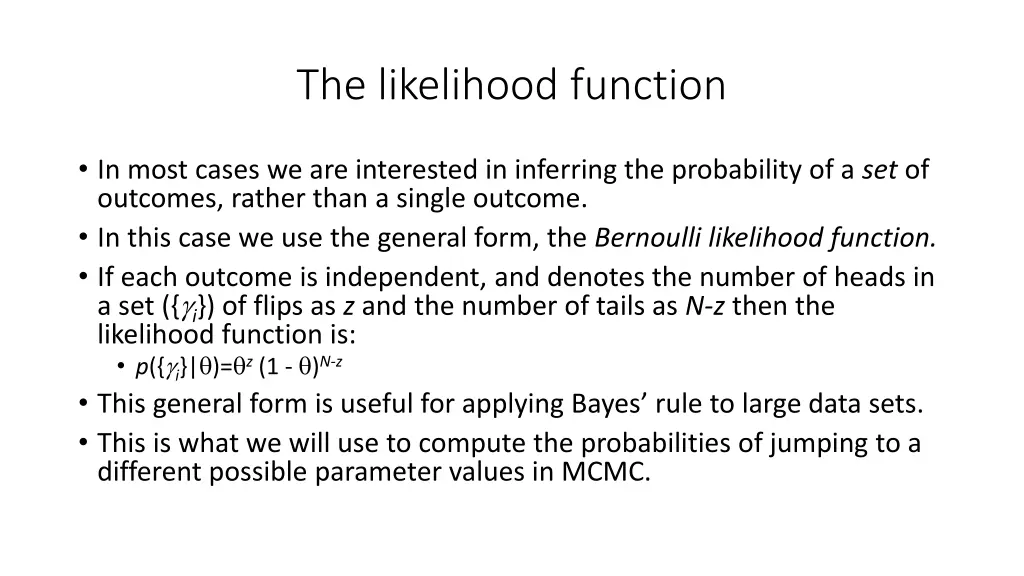 the likelihood function 3