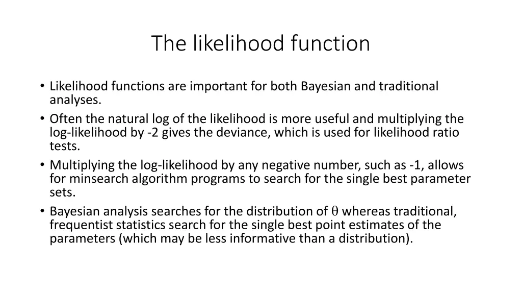 the likelihood function 4