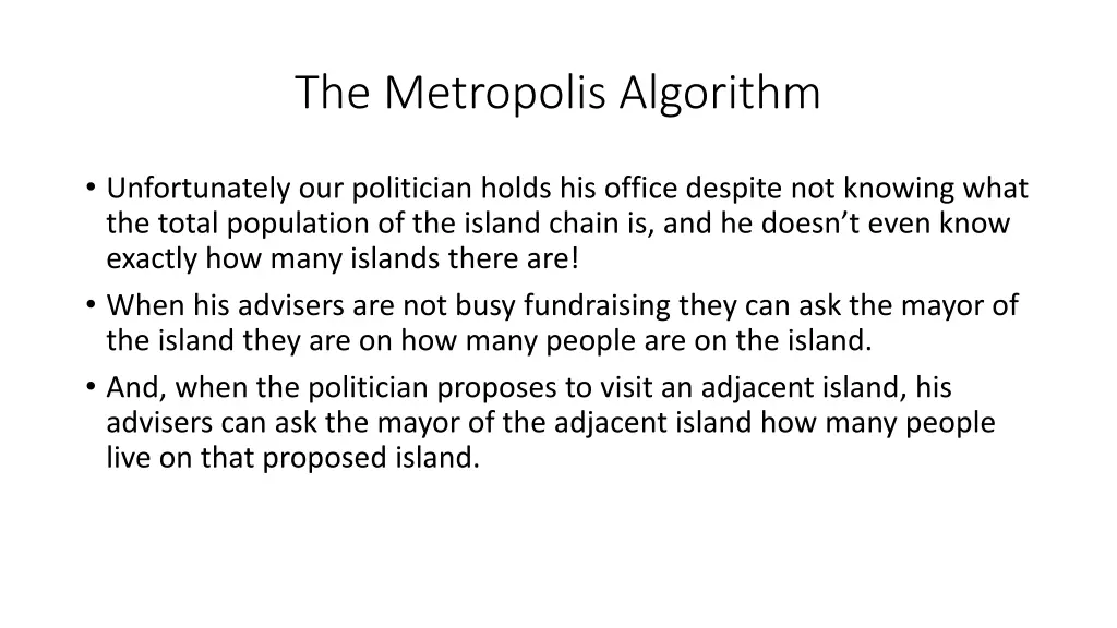 the metropolis algorithm 2