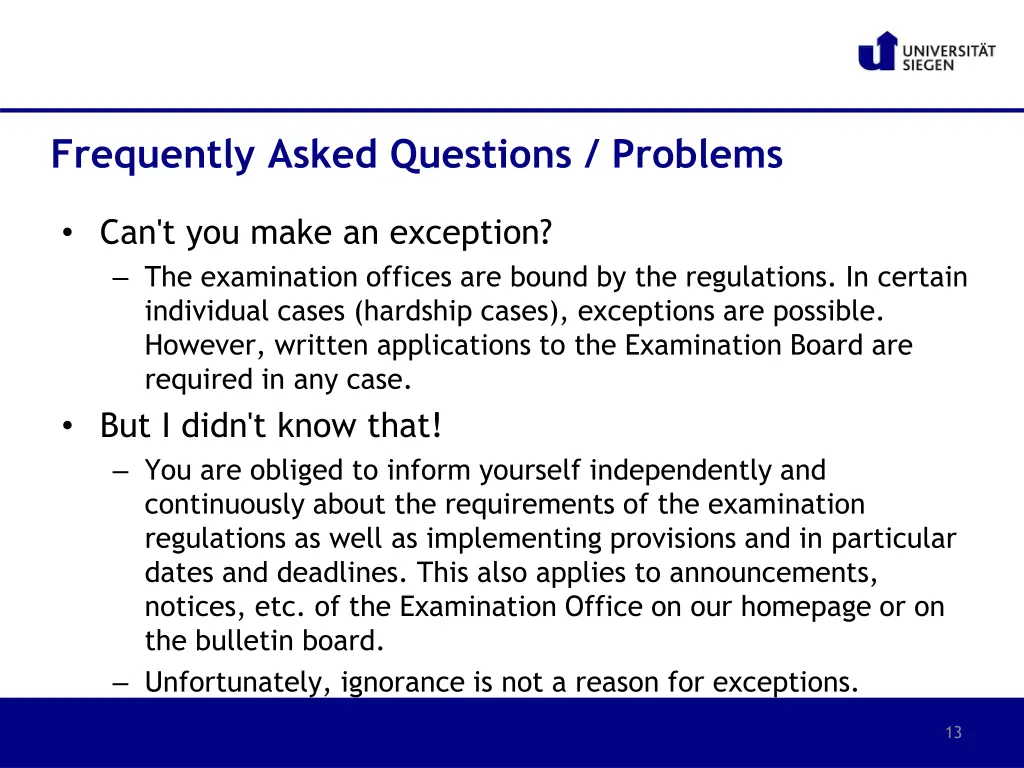 frequently asked questions problems 1